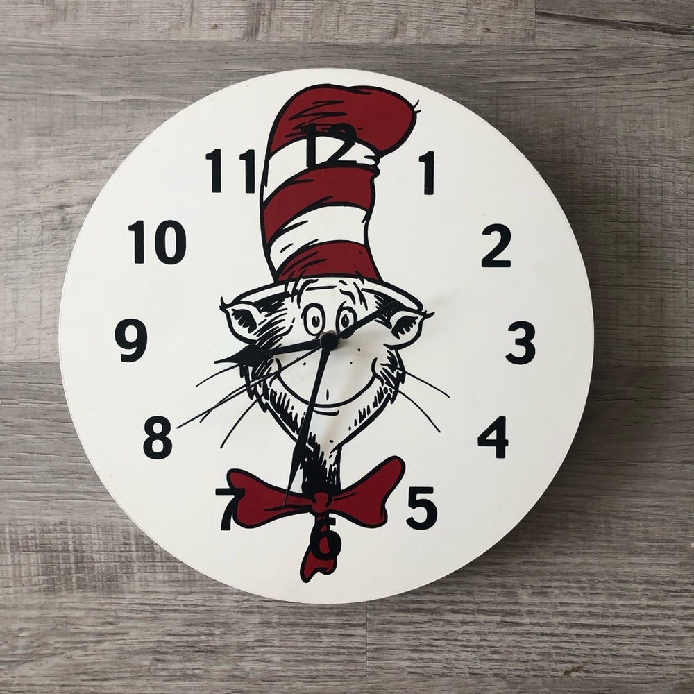Dr Seuss Cat in the Hat Wall Clock
